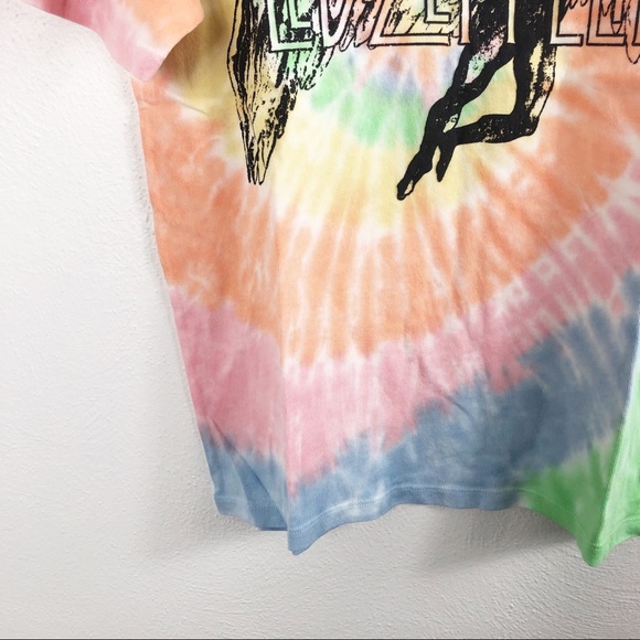 Daydreamer Led Zeppelin Icarus Tie Dye Tee in Faded Neon - Picture 5 of 10